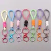 Colgante de pinza de langosta bicolor correa para teléfono llavero accesorio para bolso correa de juguete de peluche corto correa para llave de coche