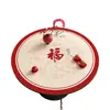 Mantel Redondo Festivo, Sensación de Lujo Ligero y Gama Alta, Mantel Redondo Pequeño, Impermeable, Resistente al Aceite, Lavable, Resistente al Calor, Mantel para Mesa de Comedor Redonda y Mesa de Centro