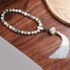 Pulseras de jade blanco Bodhi de seis caracteres para hombres y mujeres con quemador de incienso anillo giratorio borla degradada Wen de mano para jugar al por mayor de fábrica