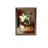 Pintura a Óleo Texturizada para Sala de Estar, Arte de Figura e Floral Estilo Americano, Pintura Decorativa para Sala de Jantar, Grande Mural de Estilo Europeu de Luxo Leve, Vintage