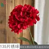 135 Peças de Hortênsias Artificiais, Hortênsias Realistas Flamejantes, Flores Frescas para Decoração de Parede de Casamento, Flores Artificiais para Área de Boas-Vindas e Guia de Corredor Flores de Seda