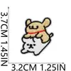Ferro de Passar Tecido com Bordado Coelho Vermelho Patch para Animal de Estimação Cachorrinho Patch Decoração de Roupa Desenho Animado Bordado de Computador Selo Patch
