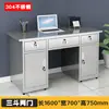 Escritorio de Computadora de Acero Inoxidable 304, Escritorio de Oficina, Mesa de Trabajo Engrosada con Cajones, Estación de Trabajo de Taller, Mesa de Laboratorio, Hecho a Medida