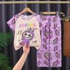 Pijamas de Verano para Niñas Pantalones de Manga Corta Finos Niños Niñas Ropa Linda para el Hogar Traje 2025 Nueva Llegada