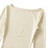 Camiseta de cuello barco ajustada irregular Falda midi ajustada al cuerpo Conjunto de Lyocell para mujer Capa base de primavera y otoño Falda midi