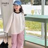 Camiseta de manga larga para niña YOJIA primavera 2025 nuevo estilo combinable camiseta para niña pequeña camisa camiseta básica para niños