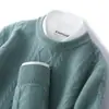 Nuevo suéter de punto para hombre de lana 100% para otoño e invierno, cuello redondo, grueso, talla grande, camiseta base de punto, suéter de cachemira versátil