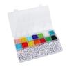 Cuentas de Vidrio Pintado para Semillas Cuentas con Letras Caja de 28 Compartimentos Pulsera de Cuentas Coloridas Cuentas Sueltas para DIY Accesorios de Joyería