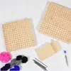 Kit de Ganchillo Cuadrado de Abuela Hecho a Mano con Arcilla y Tablero de Clavijas
