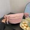 Estilo Coreano Simple Tela de Nailon Bolso Pequeño para Mujer 2023 Nuevo Texturizado Hombro Axila Bolso de Pecho Bandolera Pequeño Riñonera