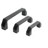 Manija de Perfil de Aluminio Industrial Nylon Espesado Aleación de Aluminio Negro Plata Manija para Puerta de Gabinete Montaje Superficie Equipo Plástico