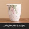 Xícara justa de flor glicínia pintada à mão pura de fábrica acessórios de jogo de chá de cerâmica chinesa xícara masculina xícara uniforme utensílio de chá de alta qualidade para cerimônia do chá