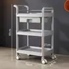 Estantería de almacenamiento multifuncional especial para salón de belleza con ruedas, carrito pequeño, carrito de herramientas para instrumentos del hogar, carrito médico móvil