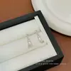 Aretes de Clip de Papel Estrella Morada para Mujer, Aguja de Plata 925, Estilo de Lujo Ligero de Moda, Diseño Simple Único, Clip de Papel Talla Grande