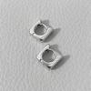 Estilo Frío Ins Calidad Perceptiva para viajero Geométrico Brillante Simple Cuadrado Aretes de Celebridad de Internet Aretes Franceses para Mujeres