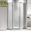 Divisória de Banheiro Personalizada para Separação de Seco e Molhado Box de Banho em Forma de Diamante Porta de Correr Integrada para Casa Banheiro Simples