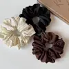 Scrunchie casual de bolinhas estilo francês para rabos de cavalo baixos, elegante e suave, não danifica o cabelo, elástico de cabelo para mulheres