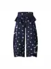 Calça de Moletom Casual com Bordado de Estrela Estilo Americano, Falsa Roupa de Duas Peças, com Caimento, para Mulheres e Homens, Nova Calça de Pernas Largas para Dança de Jazz de Primavera