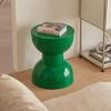 Taburete bajo rojo Xuanni Home Net para el hogar, pequeño apartamento, taburete pequeño de plástico, taburete de diseño simple para cambiar zapatos, taburete creativo redondo