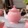 Juego de Taza y Platillo de Café Cerámica Lujo Ligero Porcelana Fina Taza para Té de Flores Plato Estilo Nórdico Británico Lujo Fresco Taza para Té Negro de la Tarde