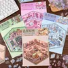 Pegatinas de Escena en Miniatura de Mascotas Lindas de Dibujos Animados Tamaño Grande Escena PET Apilables Estéreo 3D Pegatinas Decorativas para Diario DIY