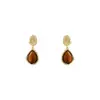 Pendientes colgantes de piedra de ojo de tigre de Maillard, ligeros, de lujo, con diseño de nicho, de alta gama, únicos y populares, para otoño e invierno para mujer.
