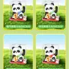 Personalizado Pequeño 2 pulgadas Alimentado por Energía Solar Automático Asintiendo Suerte Caqui Corazón Panda de Moda Regalo Oficina