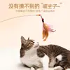 Palo Juguete para Gatos, Juguete para Mascotas, Duradero y Resistente a Mordidas, con Cascabel y Plumas, Herramienta de Entretenimiento para Gatos, Varilla Larga de Acero para Mascotas