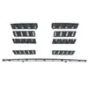 Adecuado para 25 Modelos de Nissan Teana Versión Original Redes Antinsectos Superiores e Inferiores Delanteras, Piezas de Decoración Exterior para Coche, Acabado Negro Fibra de Carbono