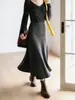 2026 Nueva Falda de Otoño para Mujer de Cintura Alta Adelgazante Corte A, Elegante y Versátil Falda Bodycon de Longitud Media
