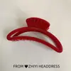 Pinza Avanzada Ankora Roja Agarre Rojo Internet Rojo 2024 Temperamento Pinza para Cabello Adorno para la Cabeza Combinación con Todo Pinza de Tiburón