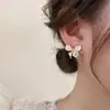 @Pendientes de Mariposa y Flor Rosa Claro Estilo Trendy con un Ambiente Fresco y Natural, Pendientes Versátiles y Elegantes con un Toque de Alta Gama