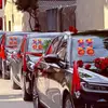 Pegatina Doble Felicidad Adhesivo Estático Pegatina para Coche de Boda Decoración de Coche de Boda Equipo de Acompañamiento de Boda Flor de Tirar para Boda Flor Avanzada para Coche de Boda