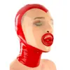 Adereço de Cabeça Sexy de Látex Máscara de Látex Máscara de Festa Boca Enrolada Moda Adereço de Cabeça Sexy