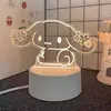 Pegamento de crema hecho a mano para niños DIY se puede insertar en la luz nocturna 3D eléctrica material PP biblioteca Lomi lindos adornos de escritorio juguetes