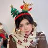 Diadema Navideña Luminosa Estilo Mori Accesorios para el Cabello Horquilla de Astas Pequeñas Accesorios para Horquilla Diadema de Cuernos de Alce Tocado Luminoso para Mujer