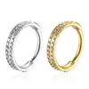 Anillos de Nariz con Aretes de Zirconia de Doble Capa de Aleación de Titanio F136 Joyería para Piercings Corporales de Aleación de Titanio G23
