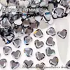 7mm Coração Vidro Coração de Pêssego Rasteirinhas Fundo Cristal de Diamante Vidro de Diamante DIY Roupas Arte de Unha Joias Adesivos Arte de Unha de Diamante Diamante