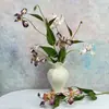 Nuevas Flores Artificiales para Boda y Decoración del Hogar, Pequeñas Orquídeas Iris Estilo Pintura al Óleo, Flores Falsas para Escaparates de Centros Comerciales y Arreglos de Paisajismo