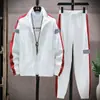 Traje Casual Transfronterizo para Hombre Primavera y Otoño Ropa Deportiva Conjunto de Dos Piezas Moda Coreana Chaqueta Abrigo Tendencia en Vivo