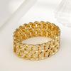 Pulsera hueca venta al por mayor punto de taladro oro personalidad simple alto sentido de Europa y Estados Unidos comercio exterior apertura pulsera al por mayor joyería de mano