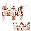 Amazon Transfronteiriço Natal Novo Produto Placa de Porta de Madeira do Papai Noel Pendente de Porta Festa de Feriado Decoração de Casa Arranjo
