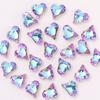 Celebridad de Internet transfronteriza 6x7mm corazón de durazno torcido decoración de uñas Chica de principios de verano amor k9 pedrería para uñas puntiaguda