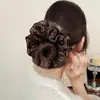 Luz de Otoño Lujo Retro Piel Estampado de Leopardo Goma para Recoger el Pelo Moño Cuerda para el Pelo Accesorio para el Cabello Melade para Mujeres
