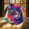 Série de Pingentes Estilo Boêmio Pintado Temu Transfronteiriço Ornamentos Redondos Decorativos Coloridos de Acrílico para Interior e Exterior