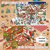 Adesivos de Paisagismo de Natal Retrô Adesivos de Paisagem Antiga em Miniatura Feriado DIY Livro Vermelho Pet Cross-Border Descompressão