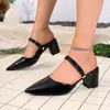 Sandálias Fechadas Femininas 2026 Novo Verão Salto Médio Salto Bloco Estilo Fada Moda Sandálias de Uso Duplo para Combinar com Vestidos
