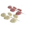 Decorações de Natal 38cm Pó Dourado Folhas de Natal Vazadas Decorações para Arranjo de Árvore de Natal Folhas de Recorte DIY