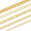 Cadena de Cola de Acero Inoxidable Cadena de Extensión DIY Collar Pulsera Galvanoplastia al Vacío Cadena en Forma de O Oro de 18K Accesorios de Joyería de Acero de Titanio