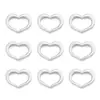 Colgante decorativo de corazón hueco de acero inoxidable, accesorio de joyería vintage DIY de alta gama, colgante para collar y pulsera en forma de corazón